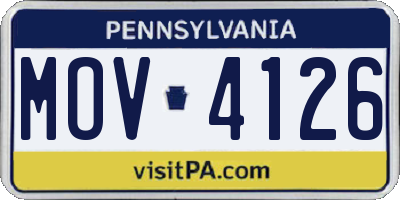 PA license plate MOV4126