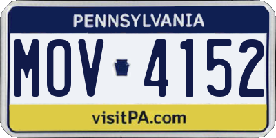 PA license plate MOV4152