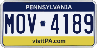 PA license plate MOV4189