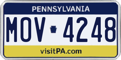 PA license plate MOV4248