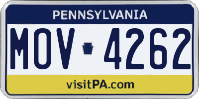 PA license plate MOV4262