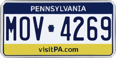 PA license plate MOV4269