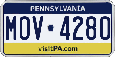 PA license plate MOV4280