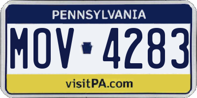 PA license plate MOV4283