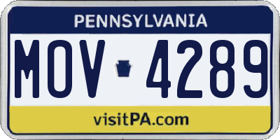 PA license plate MOV4289