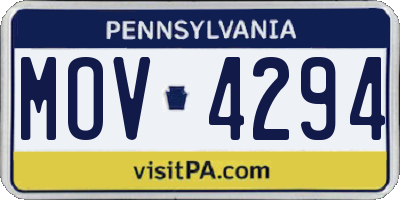 PA license plate MOV4294