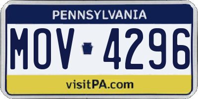 PA license plate MOV4296