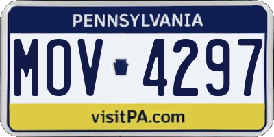 PA license plate MOV4297
