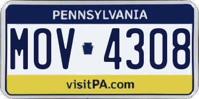 PA license plate MOV4308