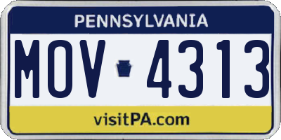 PA license plate MOV4313