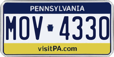 PA license plate MOV4330