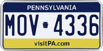 PA license plate MOV4336