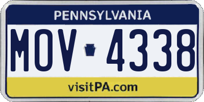 PA license plate MOV4338