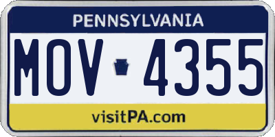 PA license plate MOV4355