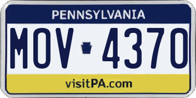 PA license plate MOV4370