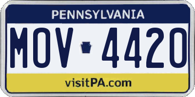 PA license plate MOV4420
