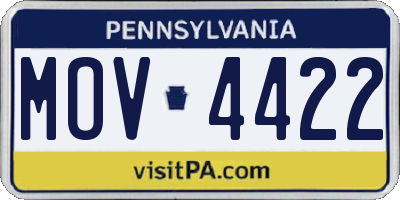 PA license plate MOV4422