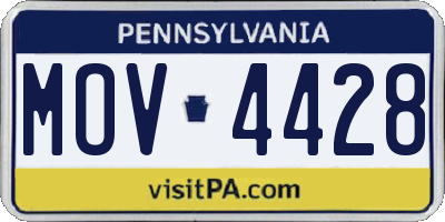 PA license plate MOV4428