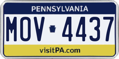 PA license plate MOV4437