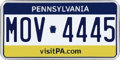 PA license plate MOV4445