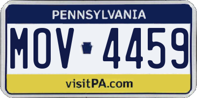 PA license plate MOV4459