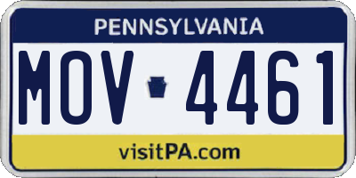 PA license plate MOV4461