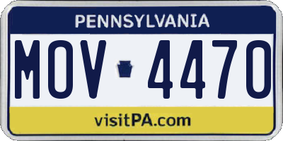 PA license plate MOV4470