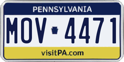 PA license plate MOV4471