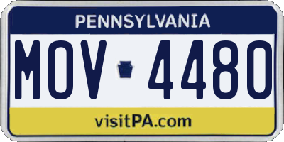PA license plate MOV4480