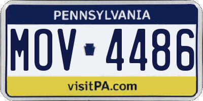 PA license plate MOV4486