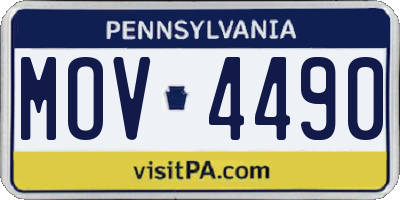 PA license plate MOV4490