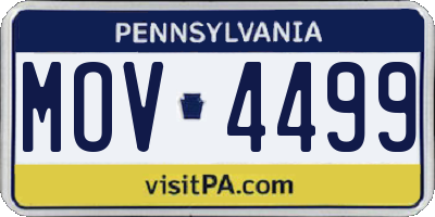PA license plate MOV4499