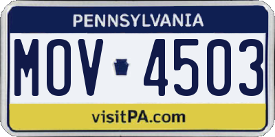 PA license plate MOV4503