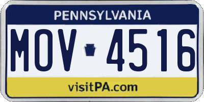 PA license plate MOV4516