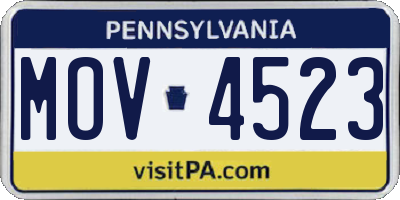 PA license plate MOV4523