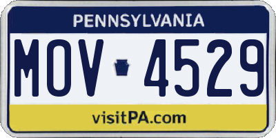 PA license plate MOV4529