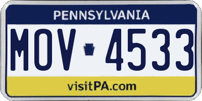 PA license plate MOV4533
