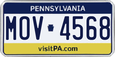 PA license plate MOV4568
