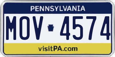 PA license plate MOV4574