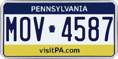 PA license plate MOV4587