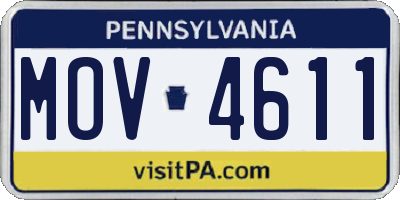 PA license plate MOV4611