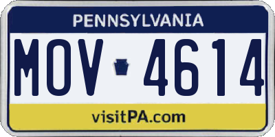 PA license plate MOV4614