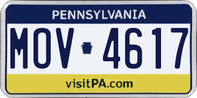 PA license plate MOV4617