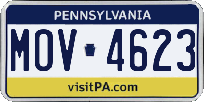 PA license plate MOV4623