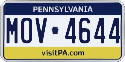 PA license plate MOV4644