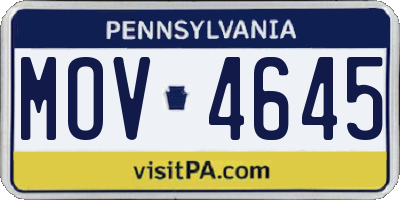 PA license plate MOV4645