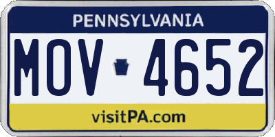 PA license plate MOV4652
