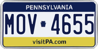 PA license plate MOV4655