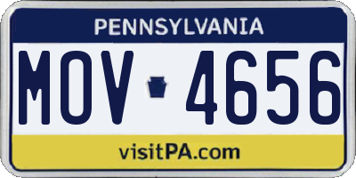 PA license plate MOV4656