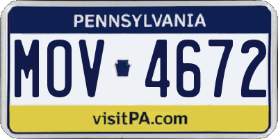 PA license plate MOV4672